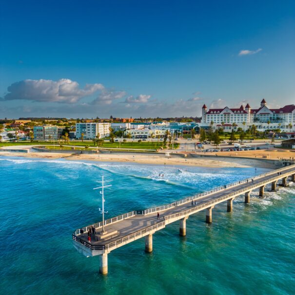 Scene of the Shark Rock Pier in Port Elizabeth