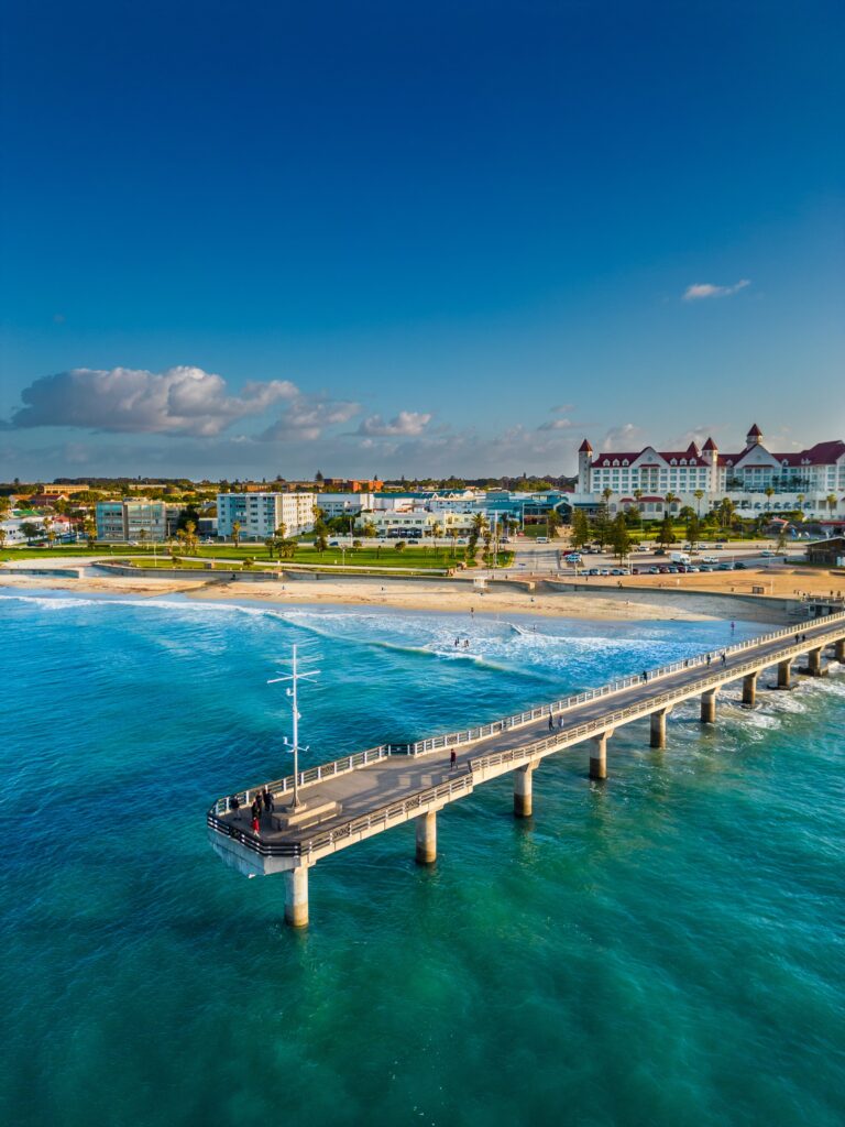 Scene of the Shark Rock Pier in Port Elizabeth